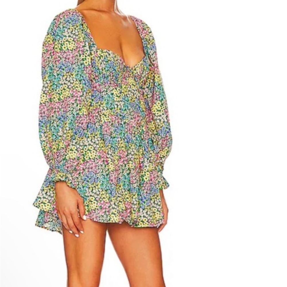 For Love & Lemons Ruth Floral Mini Dress